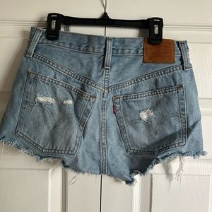 Levi’s 501 High Cutoff Distressed Denim Shorts